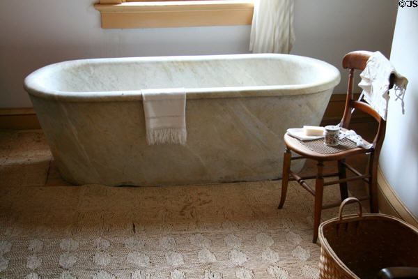 Marble bathtub at Destrehan Plantation. Destrehan, LA.