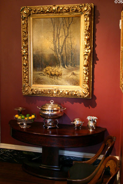 Side table in dining room at Houmas House. Burnside, LA.