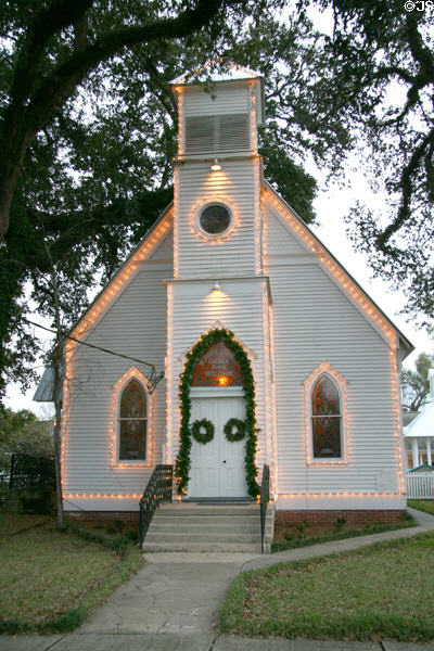 Methodist Church (1899) (9856 Royal St.) with 1844 bell tower. St. Francisville, LA.