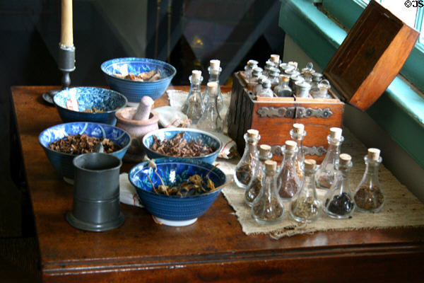 Herbal collection at Oakley Plantation house. St. Francisville, LA.