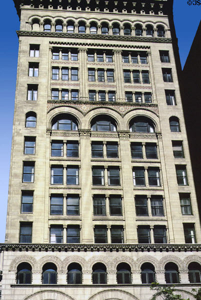 Ames Building (1893) (1 Court St.) is the second tallest load-bearing stone walled building in America. Boston, MA. Architect: Shepley, Rutan & Coolidge.
