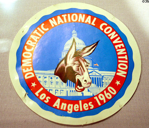Graphic for Democratic National Convention in Los Angeles (1960) in JFK Library. Boston, MA.
