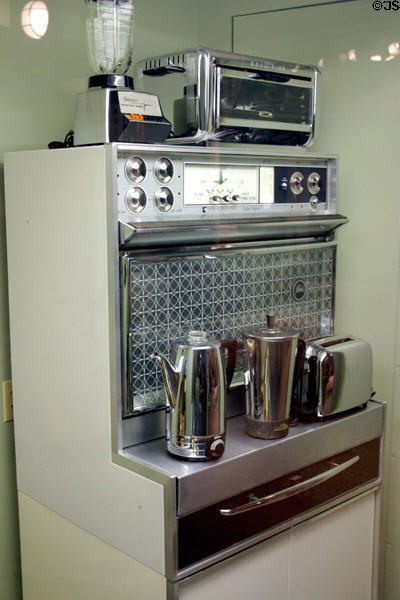 Kitchen appliances from 1960s in JFK Library. Boston, MA.