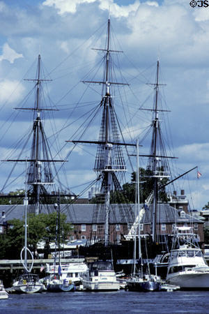 USS Constitution (1794), [aka Old Ironsides] designed by Joshua Humphreys & Josiah Fox. Boston, MA. On National Register.