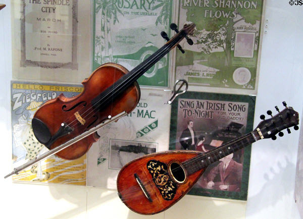 Violin & Mandolin (c1910) at Boott Cotton Mills Boarding House immigrant gallery. Lowell, MA.