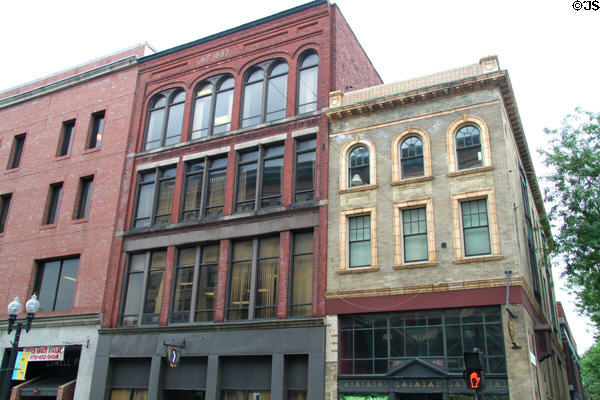 Fellows Building JFK (1893) (154 Merrimack St.) & Middlesex Safe Deposit & Trust Company Building (1893) (160 Merrimack St.). Lowell, MA.