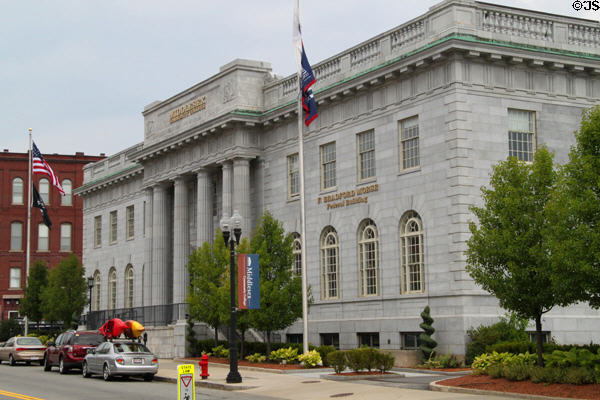 U.S. Post Office (1930) (50 Kearney Sq.). Lowell, MA. Style: Classical Revival. Architect: James Adolph Wetmore.