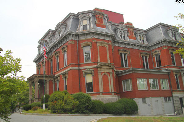 Frederick Ayer Mansion, now a School (1876) (357 Pawtucket St.). Lowell, MA. Style: Second Empire. Architect: Shepard S. Woodcock.