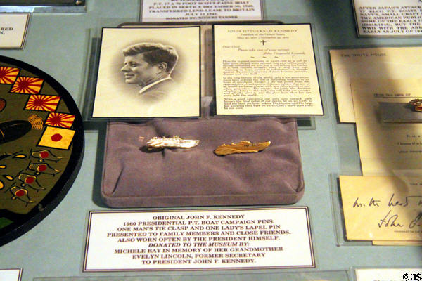 John F. Kennedy display at Battleship Cove P.T. Boat Museum. Fall River, MA.