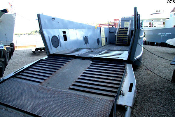 Landing Craft Mechanized (LCM) Mark 3 (WWII) by Higgins Industries of Louisiana at Battleship Cove. Fall River, MA.