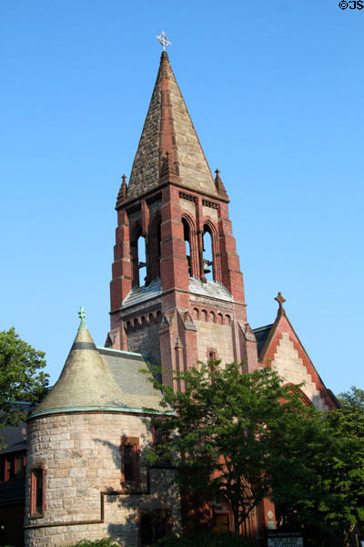 Grace Episcopal Church (1880) (133 School St.). New Bedford, MA. Style: Romanesque Revival.
