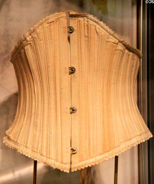Woman's corset stiffed by whale baleen (1896-1902) at New Bedford Whaling Museum. New Bedford, MA.