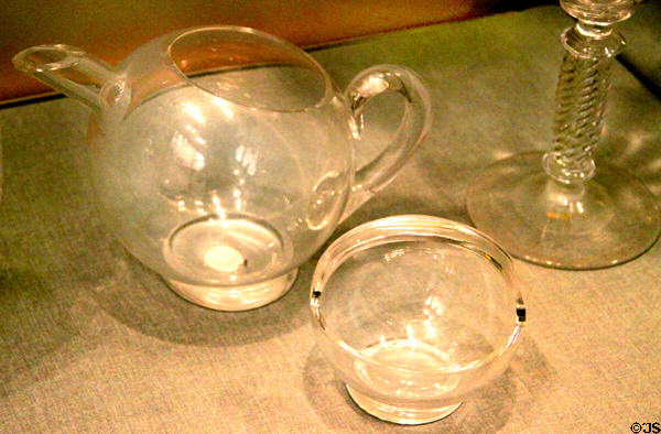 Glass teapot at New Bedford Whaling Museum. New Bedford, MA.