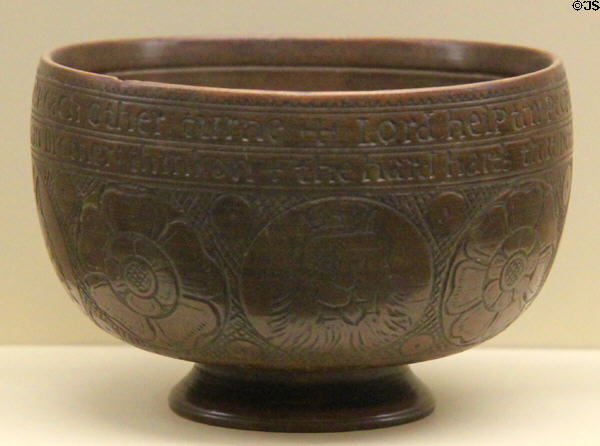 Allerton-Cushman Cup (1608) made in England at Pilgrim Hall Museum. Plymouth, MA.