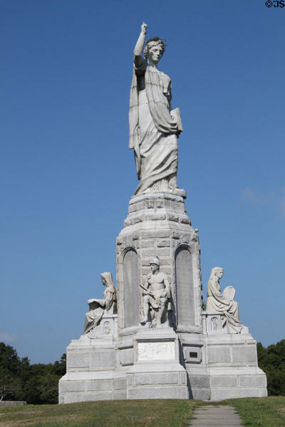 National Monument to the Forefathers (1859-88) (25m) by Hammatt Billings & Joseph Billings (Allerton St.). Plymouth, MA.