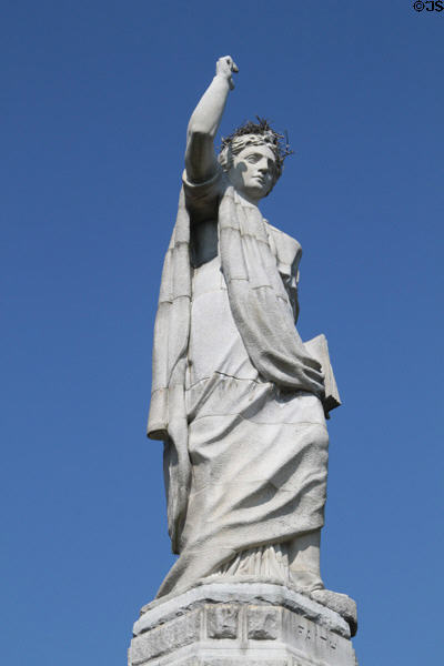 Figure of Faith atop National Forefathers Monument (formerly Pilgrim Monument). Plymouth, MA.