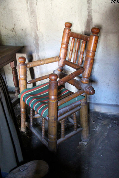 Great chair at Plimouth Plantation. Plymouth, MA.
