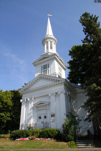 First Church of Christ (aka Congregational Church) (1848) (136 Main St.). Sandwich, MA. Style: Greek Revival.