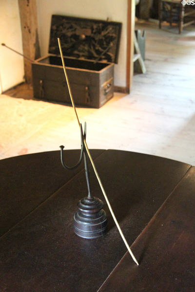 Taper holder at Hoxie House. Sandwich, MA.