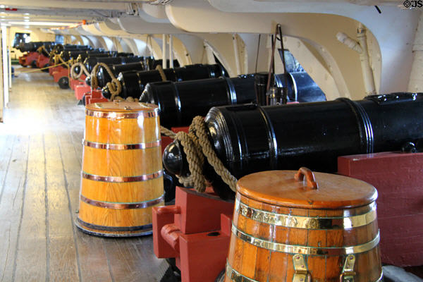 Gun deck of USS Constitution. Boston, MA.