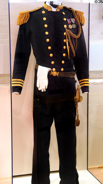 USS Constitution Commandant's dress uniform (1935) at Park Service Visitor Center. Boston, MA.