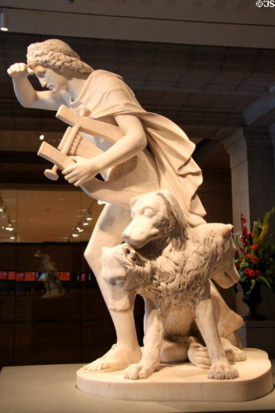 Orpheus & Cerberus sculpture (1843) by Thomas Crawford at Museum of Fine Arts. Boston, MA.