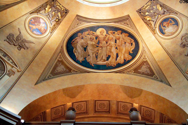 Mural of muses in dome of Museum of Fine Arts. Boston, MA.