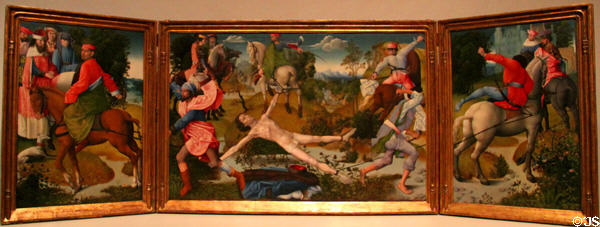 Overview of Martyrdom of St Hippolytus (1475-1500) painting at Museum of Fine Arts. Boston, MA.