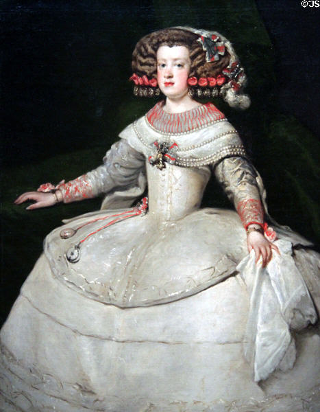 Infanta Maria Theresa (1653) painting by Velázquez at Museum of Fine Arts. Boston, MA.