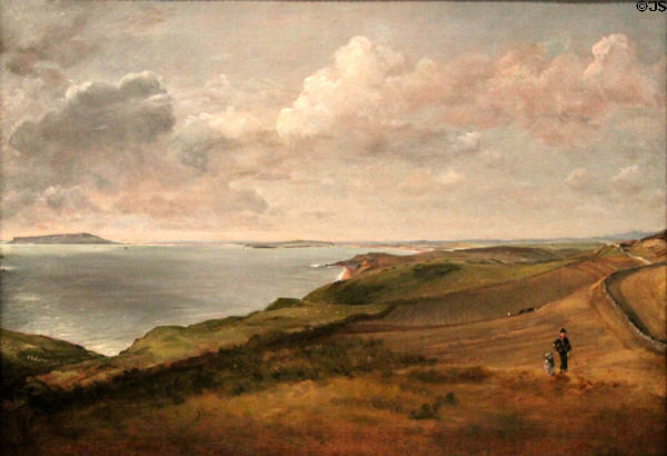 Weymouth Bay from Downs above Osmington Mills (c1816) painting by John Constable at Museum of Fine Arts. Boston, MA.