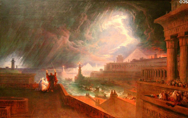 Seventh Plague of Egypt (1823) painting by John Martin at Museum of Fine Arts. Boston, MA.