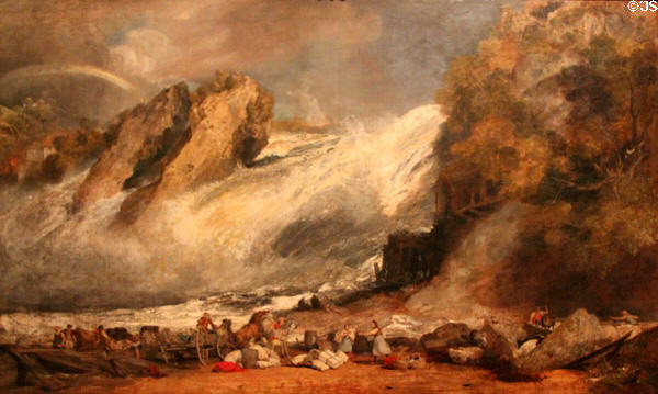 Fall of the Rhine at Schaffhausen (c1805-6) painting by Joseph Mallord William Turner at Museum of Fine Arts. Boston, MA.
