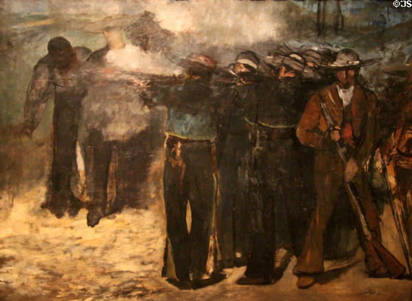 Execution of Emperor Maximilian (1867) painting by Édouard Manet at Museum of Fine Arts. Boston, MA.