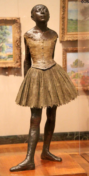 Little 14-year-old Dancer (1880) sculpture by Edgar Degas at Museum of Fine Arts. Boston, MA.