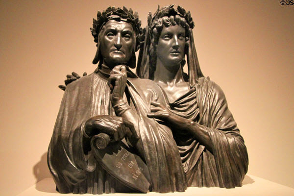 Bust of Dante & Virgil (1861) by Baron Henri de Triqueti at Museum of Fine Arts. Boston, MA.