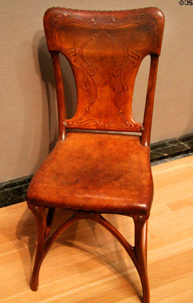 French Art Nouveau chair (c1900) by Eugène Gaillard made for 1900 Paris International Exhibition at Museum of Fine Arts. Boston, MA.