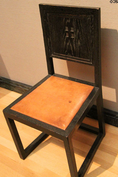 Austrian Art Nouveau chair (c1903) by Josef Hoffmann made by Wiener Werkstätte at Museum of Fine Arts. Boston, MA.