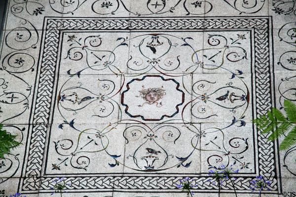 Ancient mosaic floor at Gardner Museum. Boston, MA.