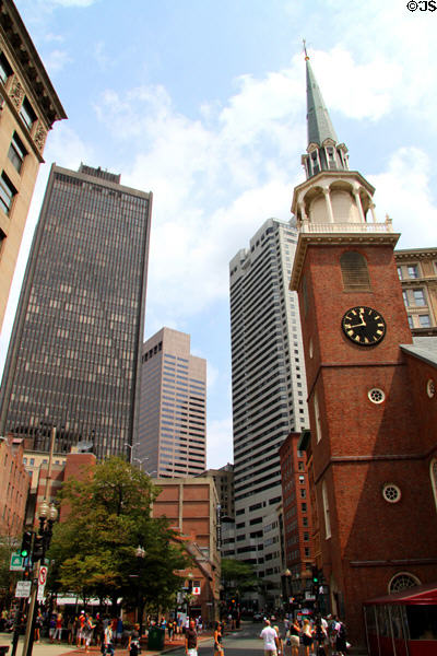 Old South Church or Meeting House (1729) (308 Washington St.). Boston, MA. Style: Georgian. Architect: Robert Twelves.
