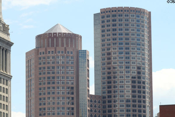 Two International Place (1992) (35 floors) & One International Place (1987) (46 floors). Boston, MA. Architect: Johnson/Burgee Architects.