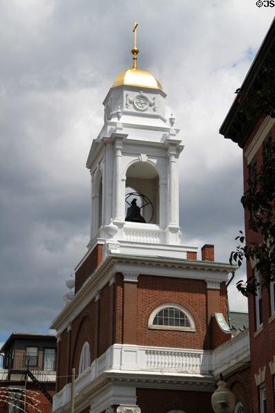 Bell tower of Bulfinch's St Stephen's Church. Boston, MA.