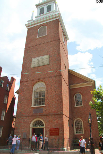 Old North Church (1733) (193 Salem St.). Boston, MA. Architect: William Price. On National Register.