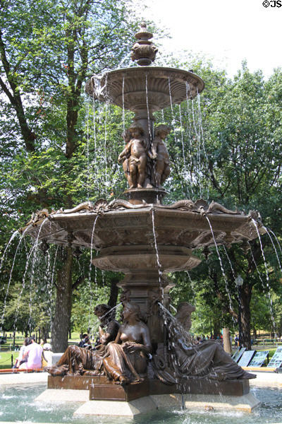Gardner Brewer Fountain (1855) by Fournent Houille Et Cie & Paul Lienard on Boston Common. Boston, MA.