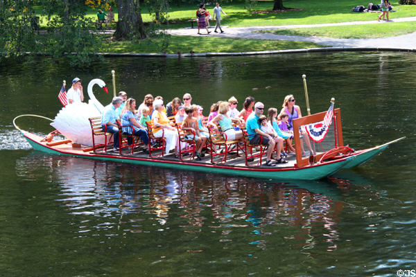 Swan Boat at Boston Public Garden. Boston, MA.