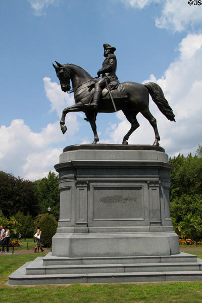 George Washington Equestrian Statue (1869) by Ames Foundry; Thomas Ball; John Evans & Co. at Boston Public Garden. Boston, MA.