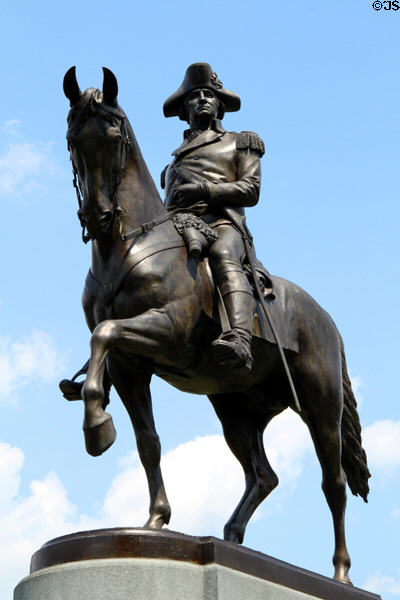 George Washington Equestrian Statue (1869) at Boston Public Garden. Boston, MA.