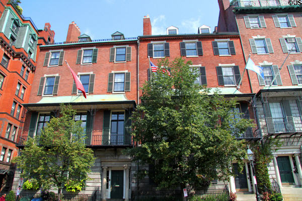Nathaniel Pope Russell - James B. Bradlee & Edward Tuckerman - George Francis Parkman Houses (c1825) (34 & 33 Beacon St.) in Beacon Hill. Boston, MA. Architect: Cornelius Coolidge.