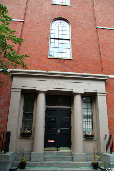 Entrance to English High School - Wendell Phillips School (1824) (65 Anderson St.). Boston, MA.