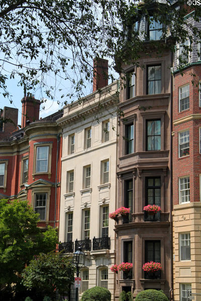William Pickman (1867), Anna Nowell (1907) & F. Bradlee - E. Abbott (1868) Houses (15,13 & 11 Commonwealth Ave.). Boston, MA.
