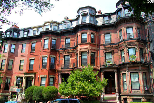 William Weld - S.M. Pratt House (1871), George Tuxbury House (1872) & Elizabeth Kendall House (1872) (127, 125 &123 Commonwealth Ave.). Boston, MA. Architect: William Gibbons Preston.